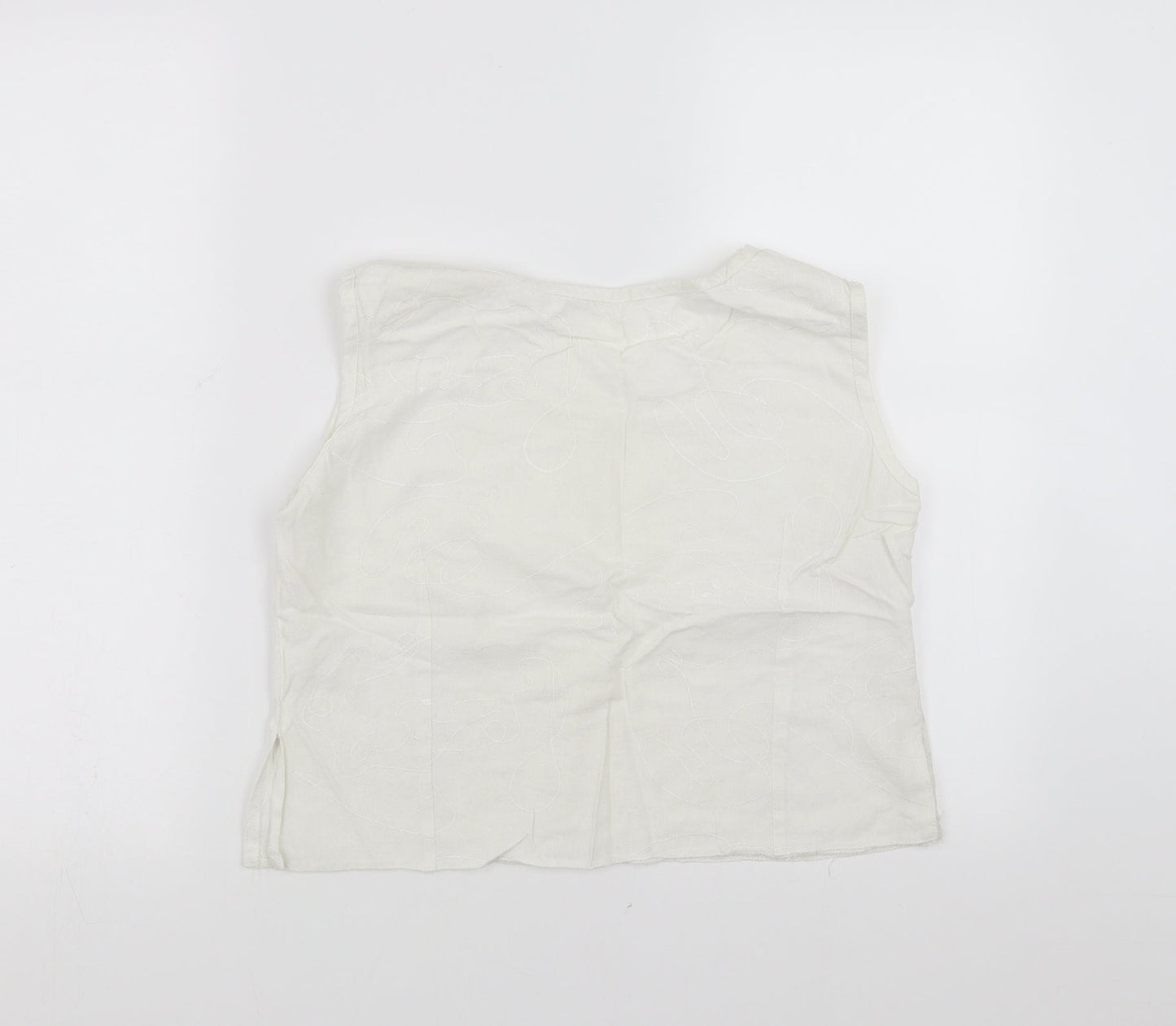 Womens UK Size 14 Preworn White Basic Blouse