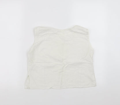 Womens UK Size 14 Preworn White Basic Blouse