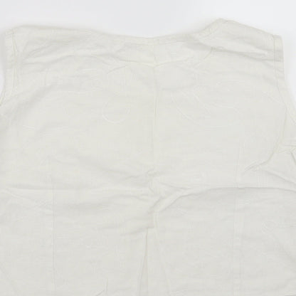Womens UK Size 14 Preworn White Basic Blouse