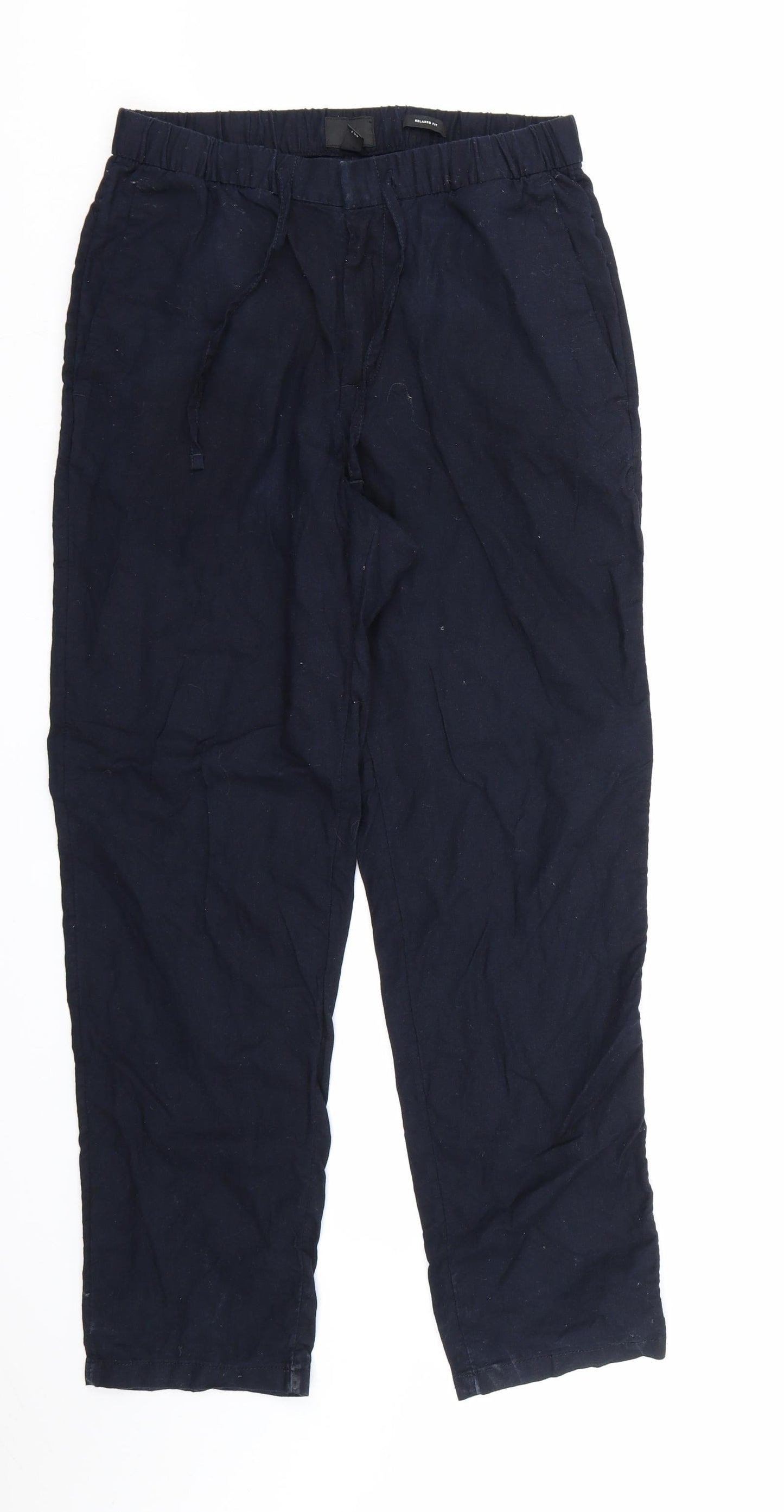 Womens UK Size XS H&M Regular Fit  Blue Trousers