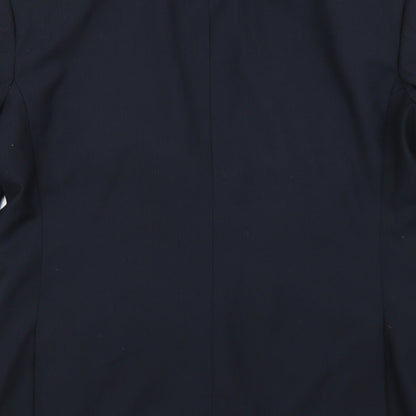 F&F Mens Blue Striped Rayon Jacket Suit Jacket Size 42