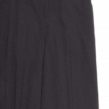 Evie Collection Womens Black Striped Rayon Dress Pants Trousers Size 14 L31 in