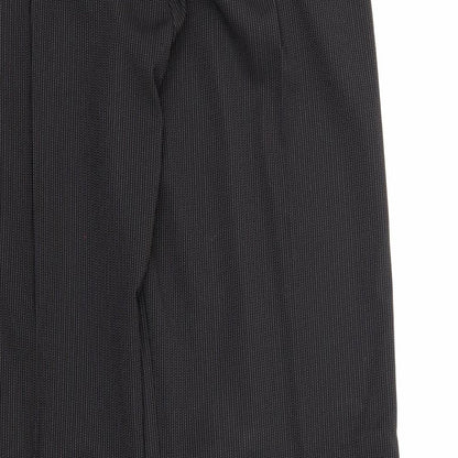 Evie Collection Womens Black Striped Rayon Dress Pants Trousers Size 14 L31 in