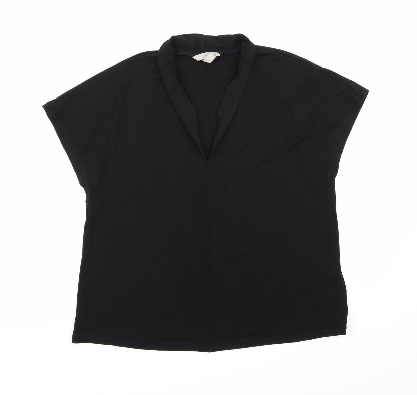 Womens UK Size M H&M Black Basic Blouse