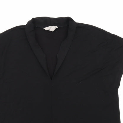 Womens UK Size M H&M Black Basic Blouse