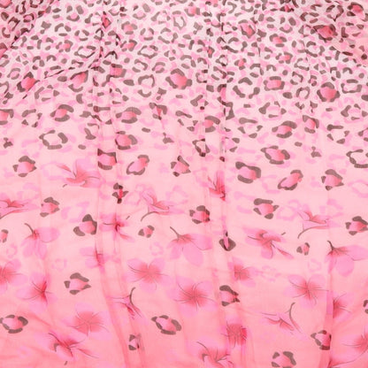 Originals Womens Pink Animal Print Chiffon Basic Blouse Size 16