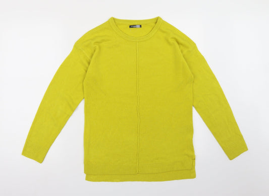 PEP&CO Womens Yellow  Knit Pullover Jumper Size 8