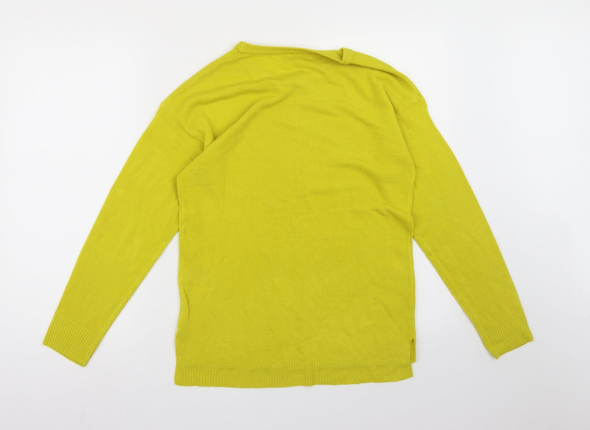 Pep&Co Womens Yellow  Knit Pullover Jumper Size 8