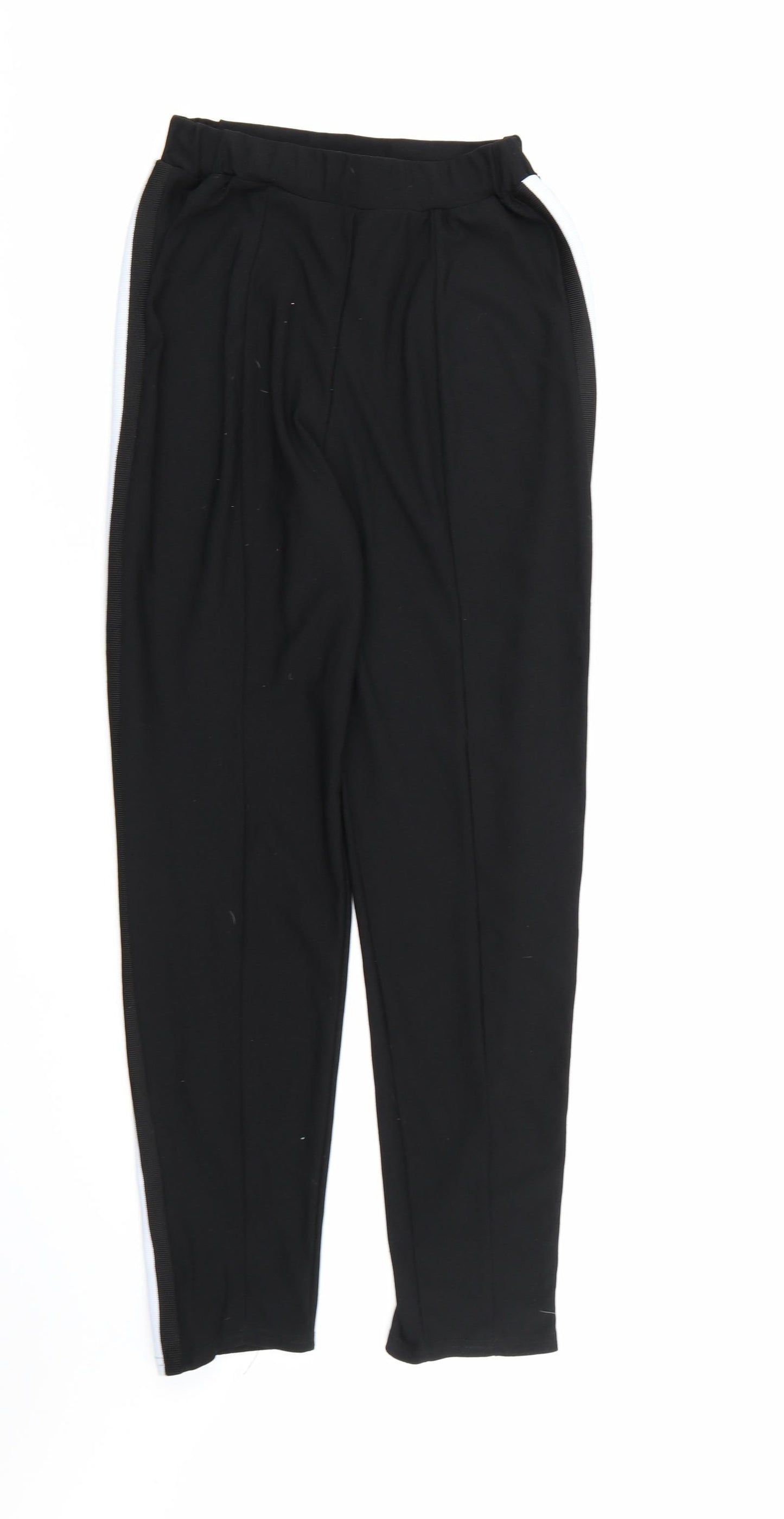 Womens UK Size 10 PRETTYLITTLETHING Regular Fit Jogger Black Trousers