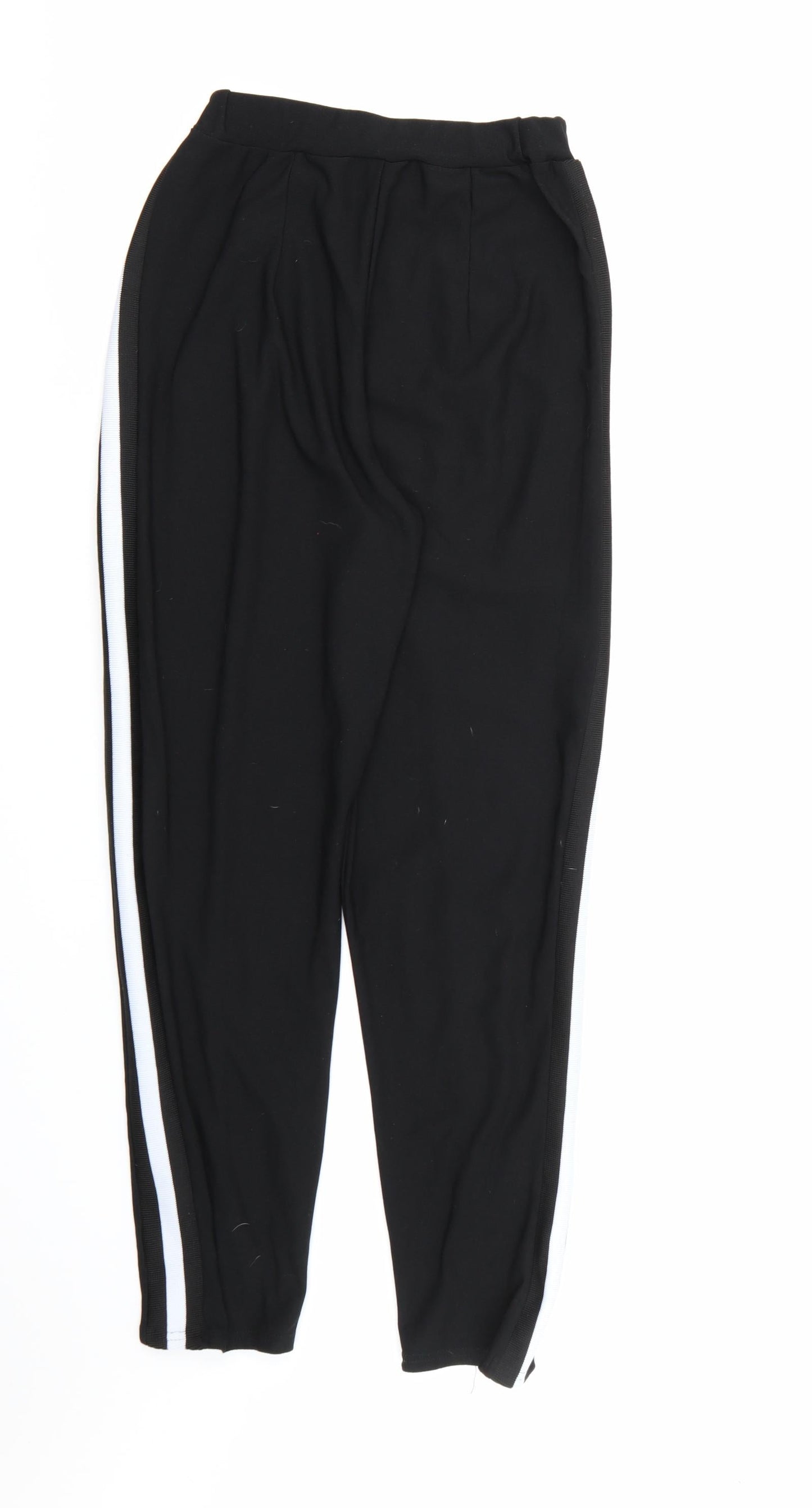 Womens UK Size 10 PRETTYLITTLETHING Regular Fit Jogger Black Trousers