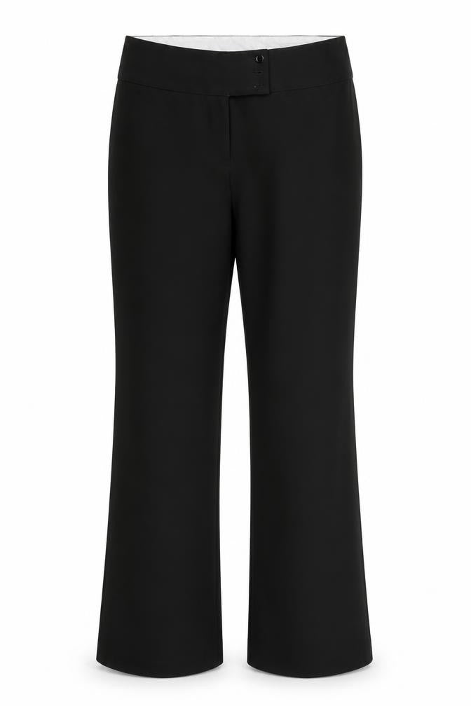 Womens UK Size 10 Preworn Regular Fit Dress Pants Black Trousers