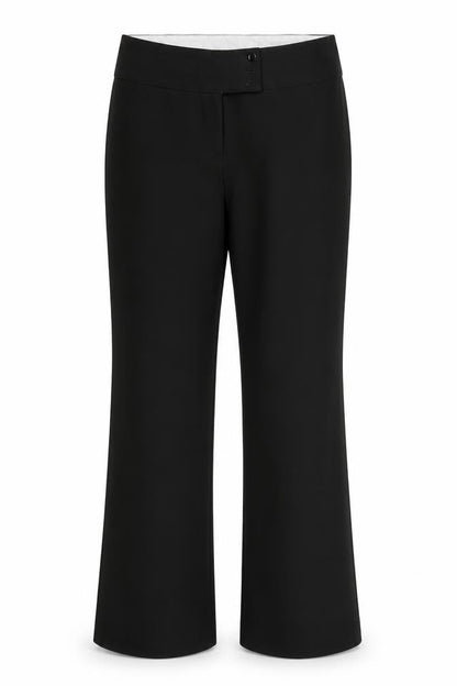 Womens UK Size 10 Preworn Regular Fit Dress Pants Black Trousers