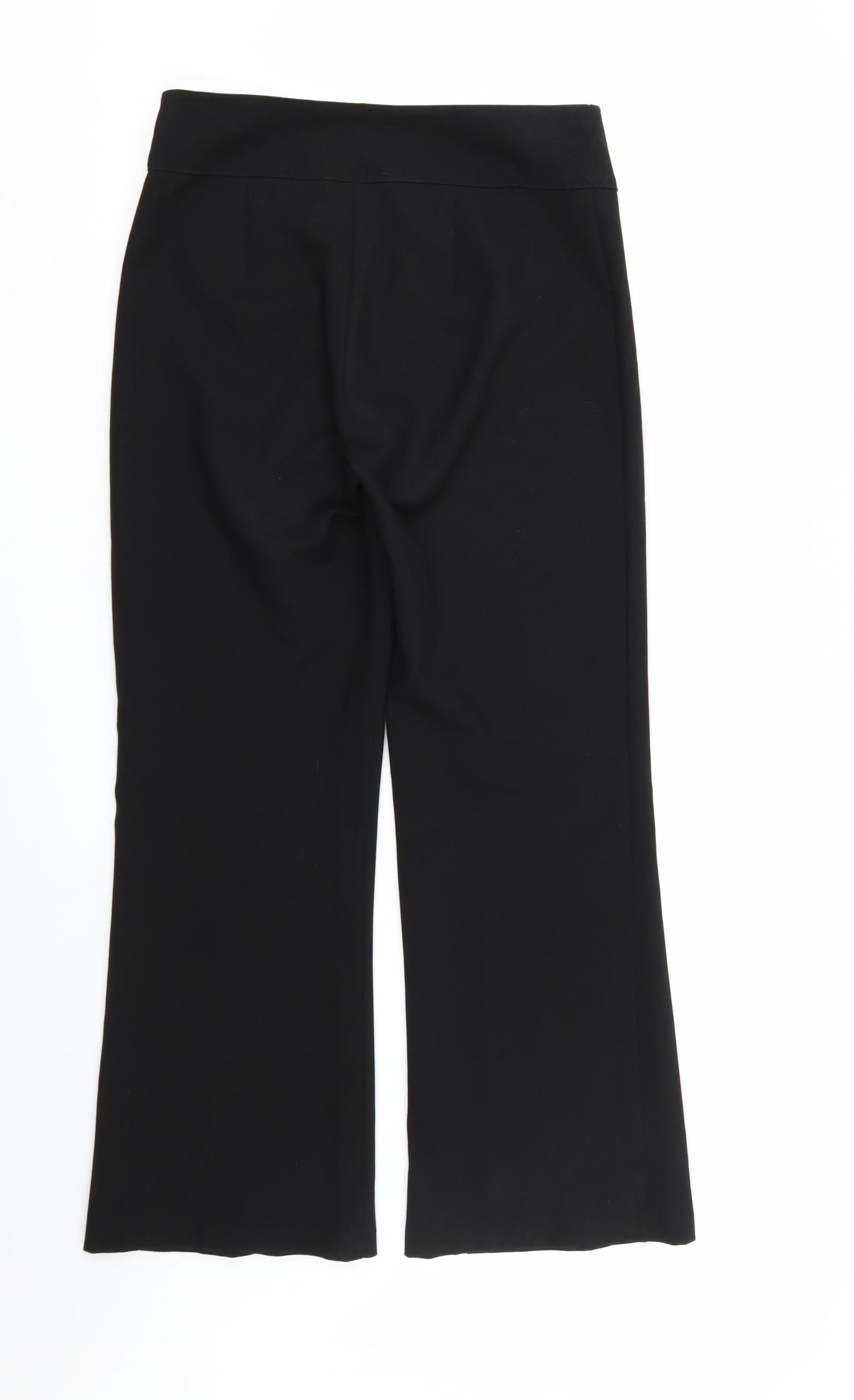 Womens UK Size 10 Preworn Regular Fit Dress Pants Black Trousers