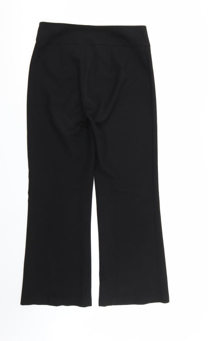 Womens UK Size 10 Preworn Regular Fit Dress Pants Black Trousers