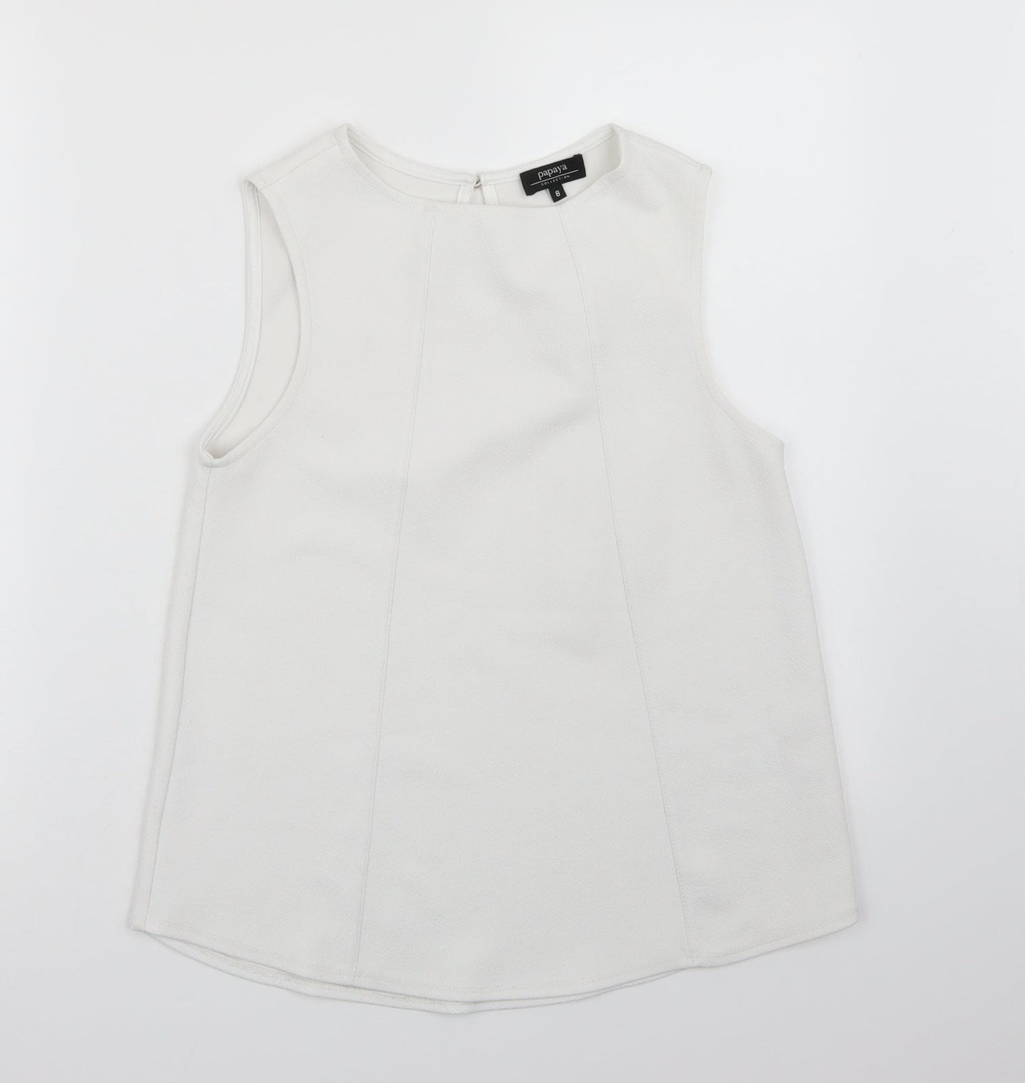 Papaya Womens White   Basic Tank Size 8