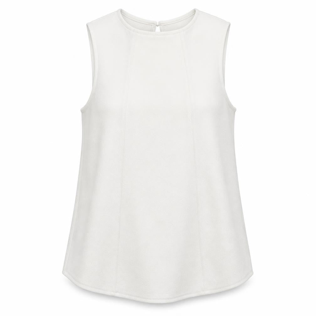 Womens UK Size 8 Papaya White Basic Tank