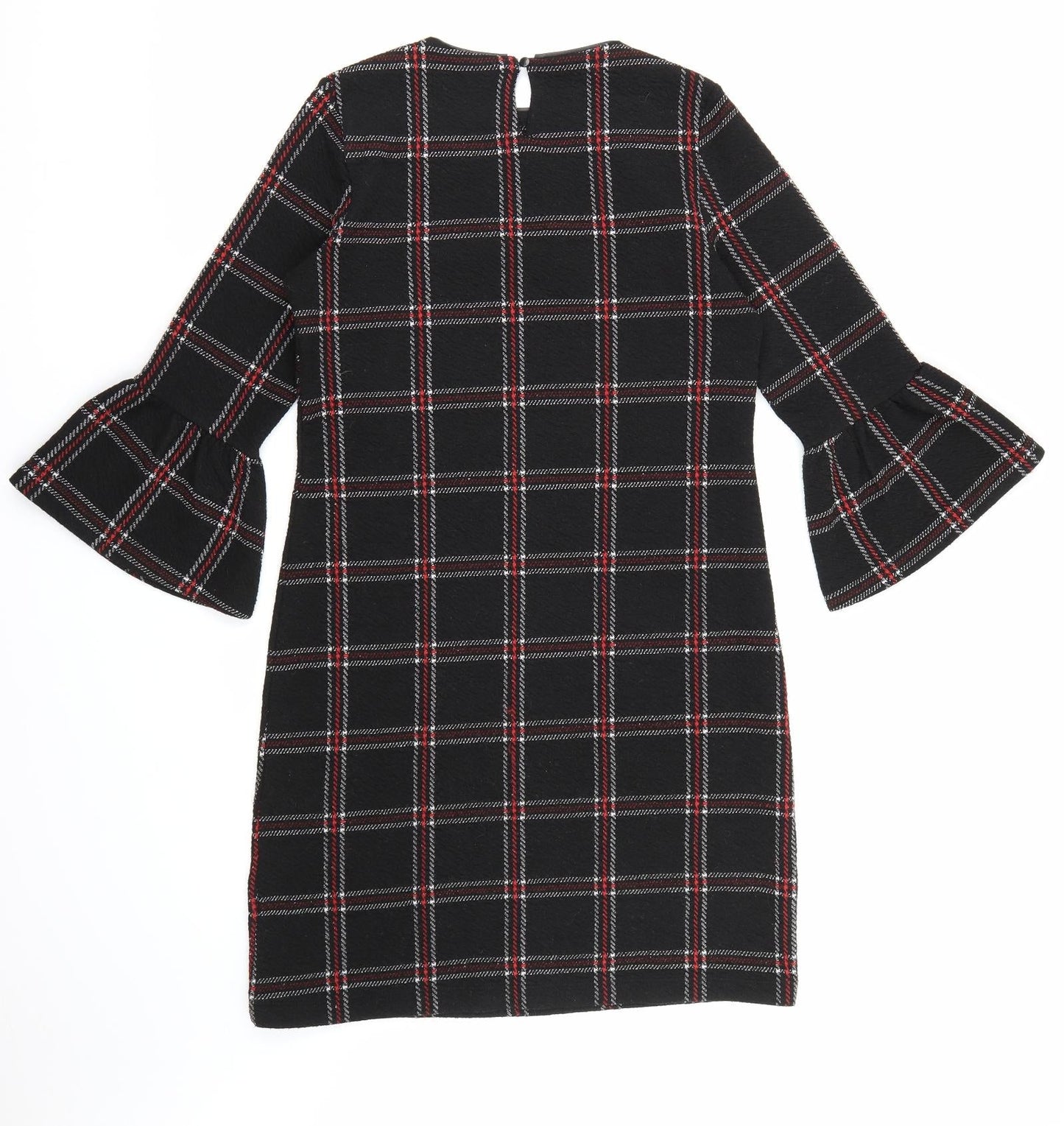 Papaya Womens Beige Check  A-Line  Size 8  - Flared Sleeves