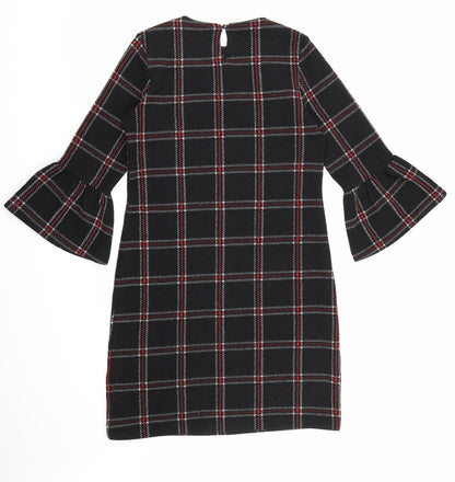 Papaya Womens Beige Check  A-Line  Size 8  - Flared Sleeves