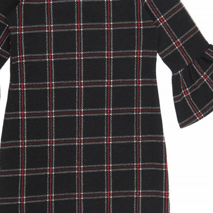 Papaya Womens Beige Check  A-Line  Size 8  - Flared Sleeves