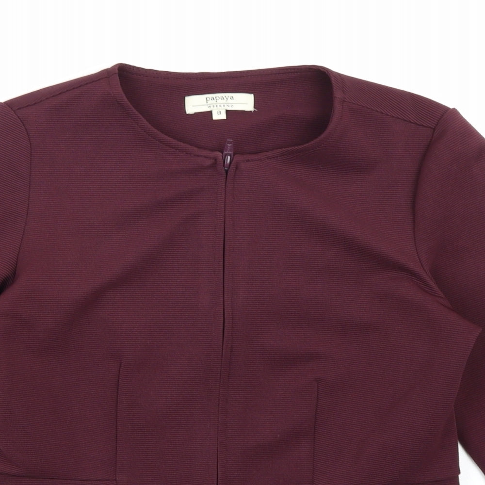 Papaya Womens Purple   Jacket  Size 8