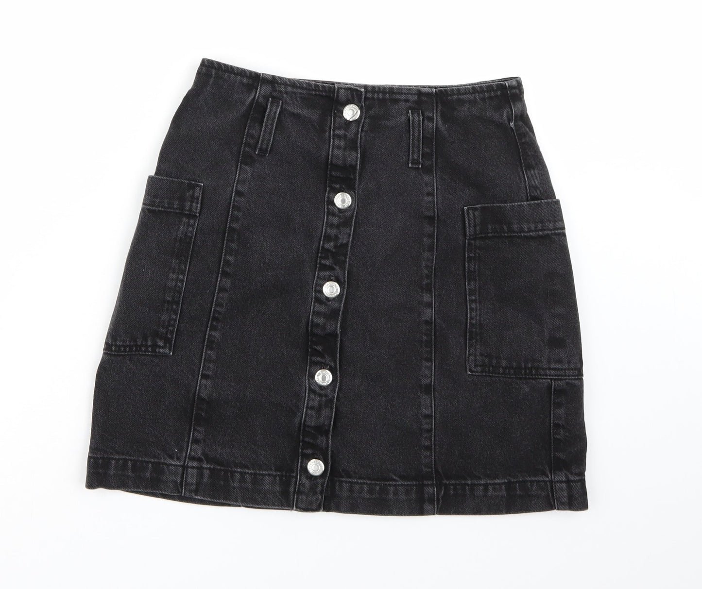 Womens UK Size 28 in Topshop A-Line Denim Skirt