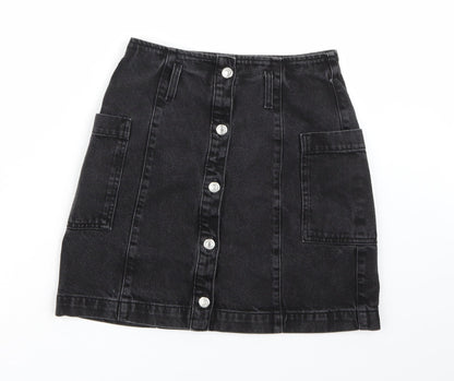 Womens UK Size 28 in Topshop A-Line Denim Skirt