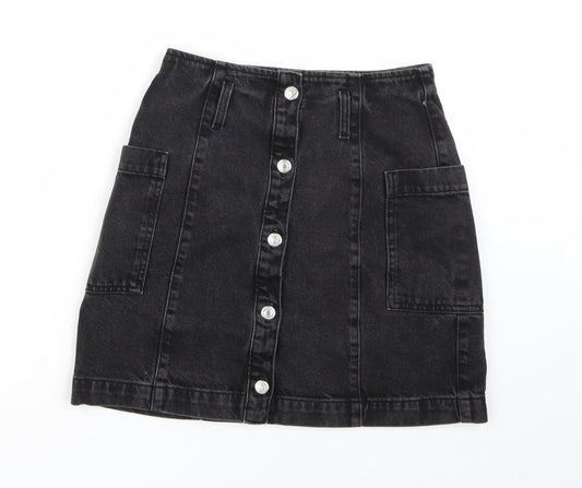 Womens UK Size 28 in Topshop A-Line Denim Skirt