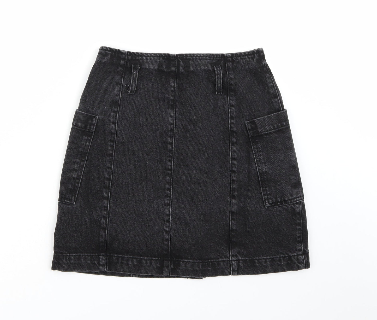 Womens UK Size 28 in Topshop A-Line Denim Skirt
