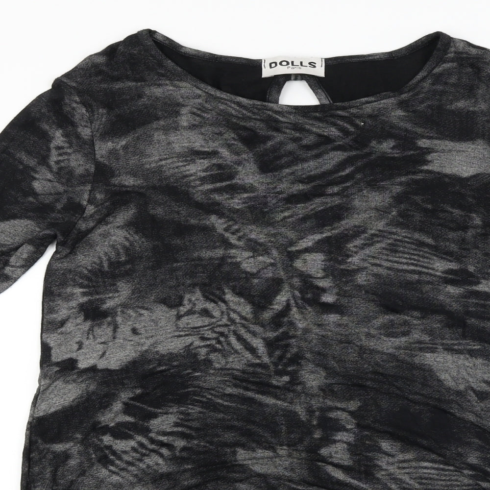 Womens UK Size M dolls Black Basic Blouse