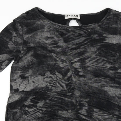 Womens UK Size M dolls Black Basic Blouse