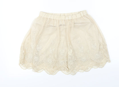 H&M  Womens Beige   A-Line Skirt Size 8