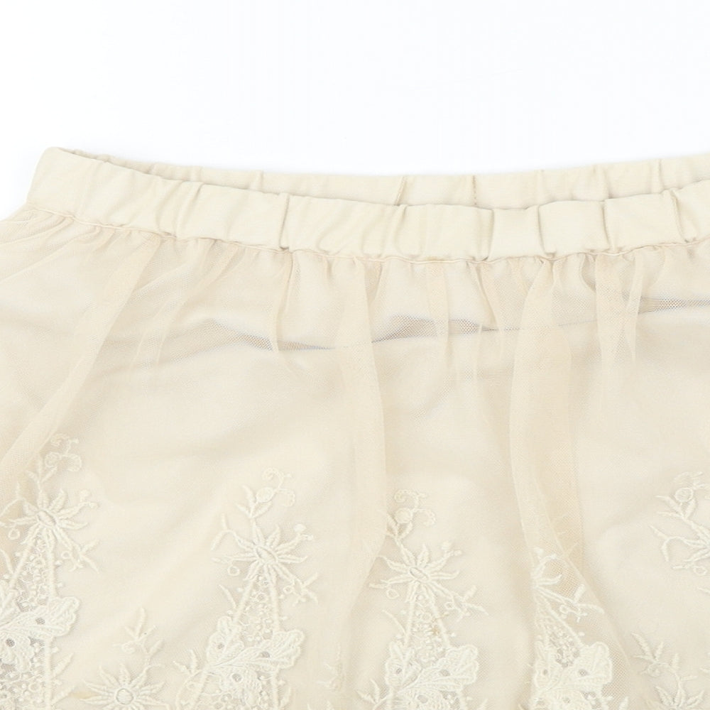 H&M  Womens Beige   A-Line Skirt Size 8