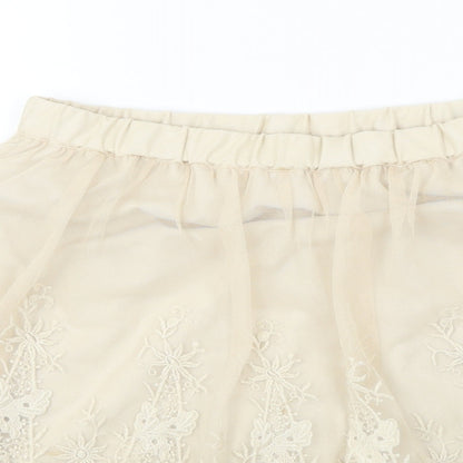 H&M  Womens Beige   A-Line Skirt Size 8