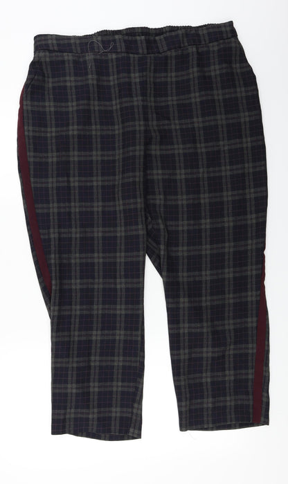 George  Womens Grey Check  Trousers  Size 36 in L25 in