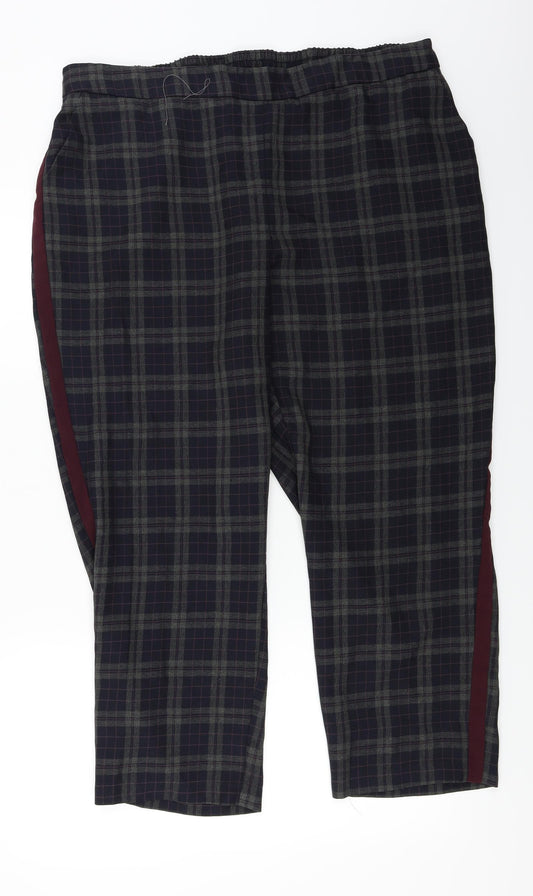 George  Womens Grey Check  Trousers  Size 36 in L25 in