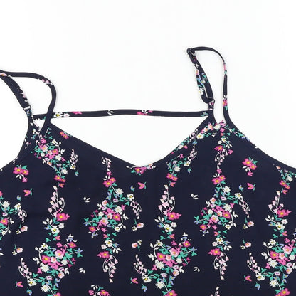 Primark Womens Blue Floral  Basic Blouse Size 12