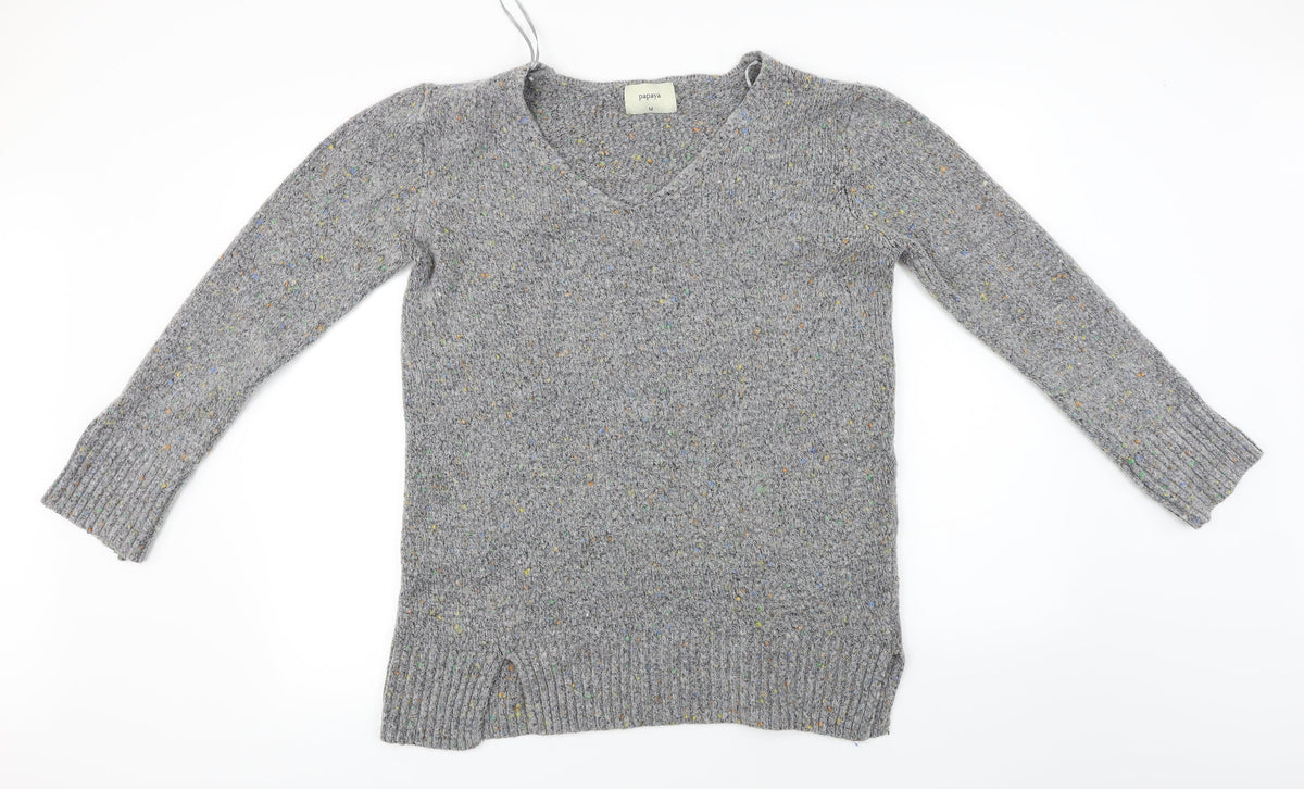 Papaya Womens Grey   Pullover Jumper Size M