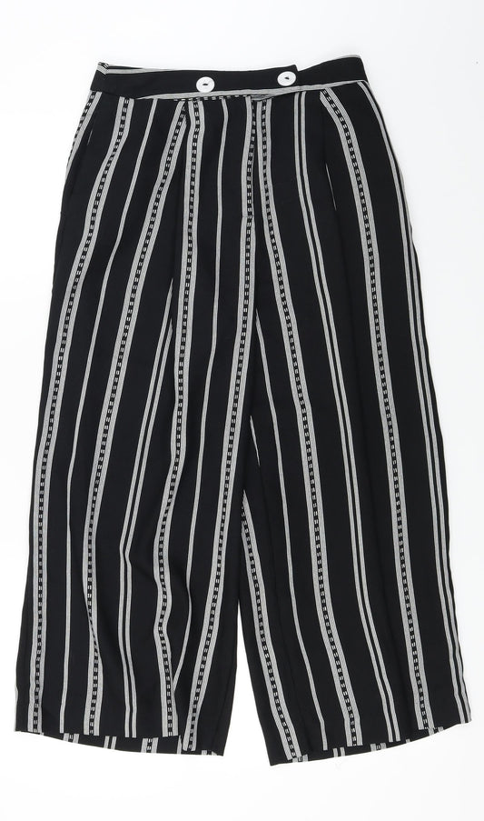 Womens UK Size 8 Topshop Regular Fit  Black Trousers