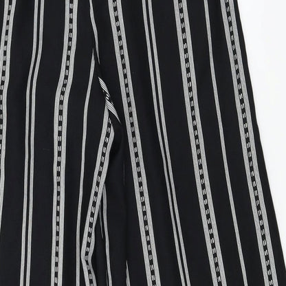 Womens UK Size 8 Topshop Regular Fit  Black Trousers