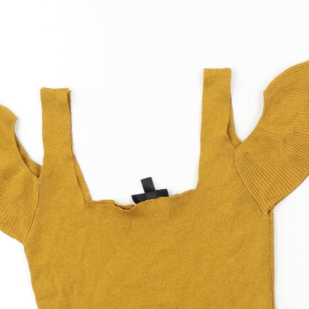 Topshop  Womens Yellow   Pullover Jumper Size 8