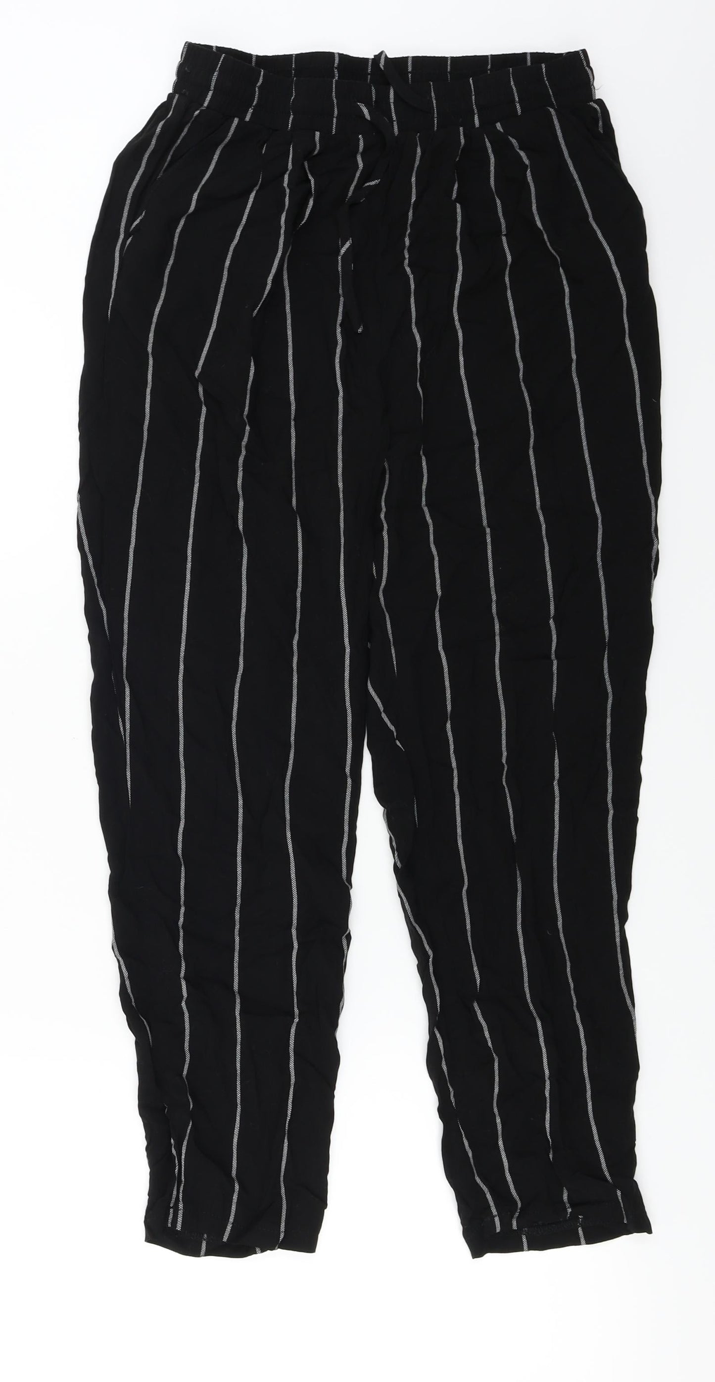 Womens UK Size 8 PRETTYLITTLETHING Regular Fit  Black Trousers