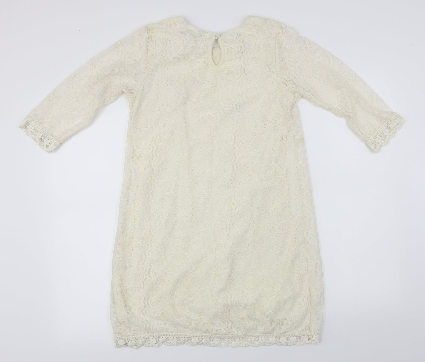 Womens UK Size 12 Dorothy Perkins Ivory Basic T-Shirt
