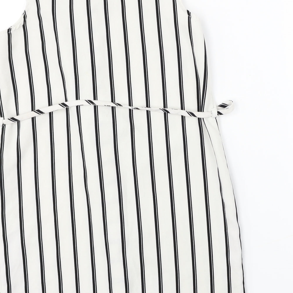 Womens UK Size 6 Missguided White Basic Button-Up