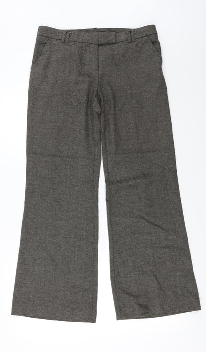 Womens UK Size 12 Preworn Regular Fit  Brown Trousers
