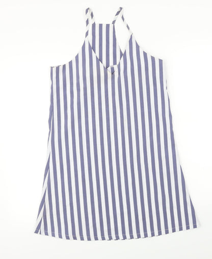 SheIn  Womens White Striped  Basic Blouse Size XS