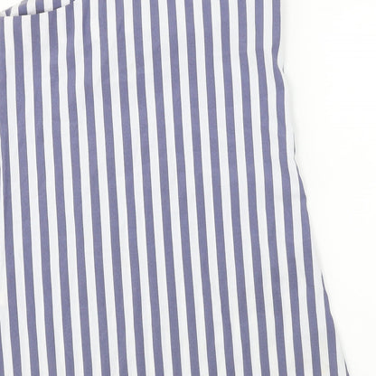 SheIn  Womens White Striped  Basic Blouse Size XS