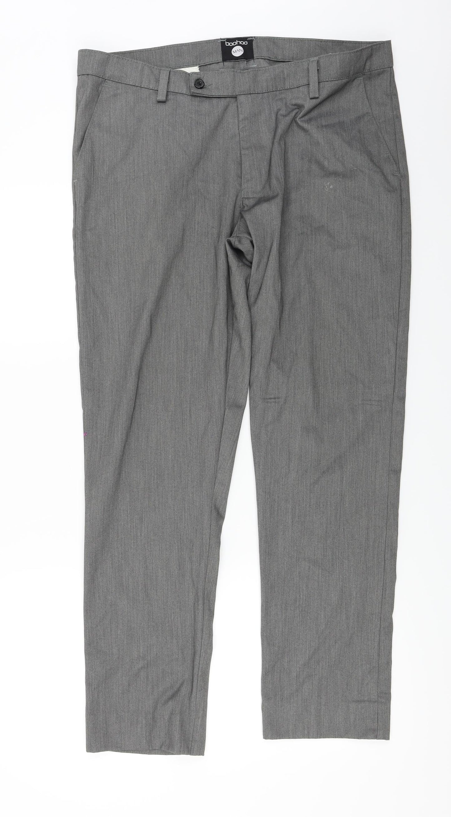 Boohoo  Mens Grey   Trousers  Size 36 in L26 in