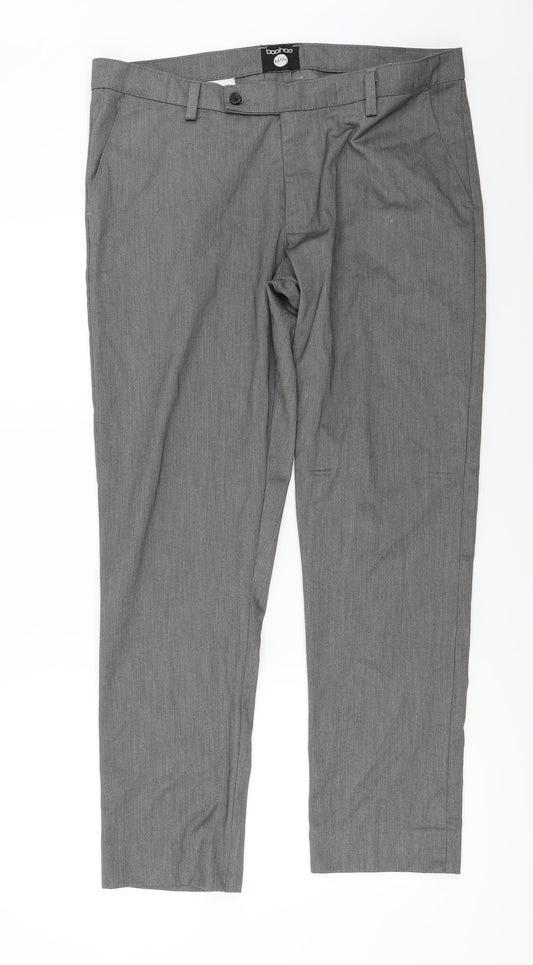 Boohoo  Mens Grey   Trousers  Size 36 in L26 in