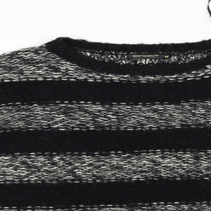 QED London  Womens Grey Striped  Pullover Jumper Size M