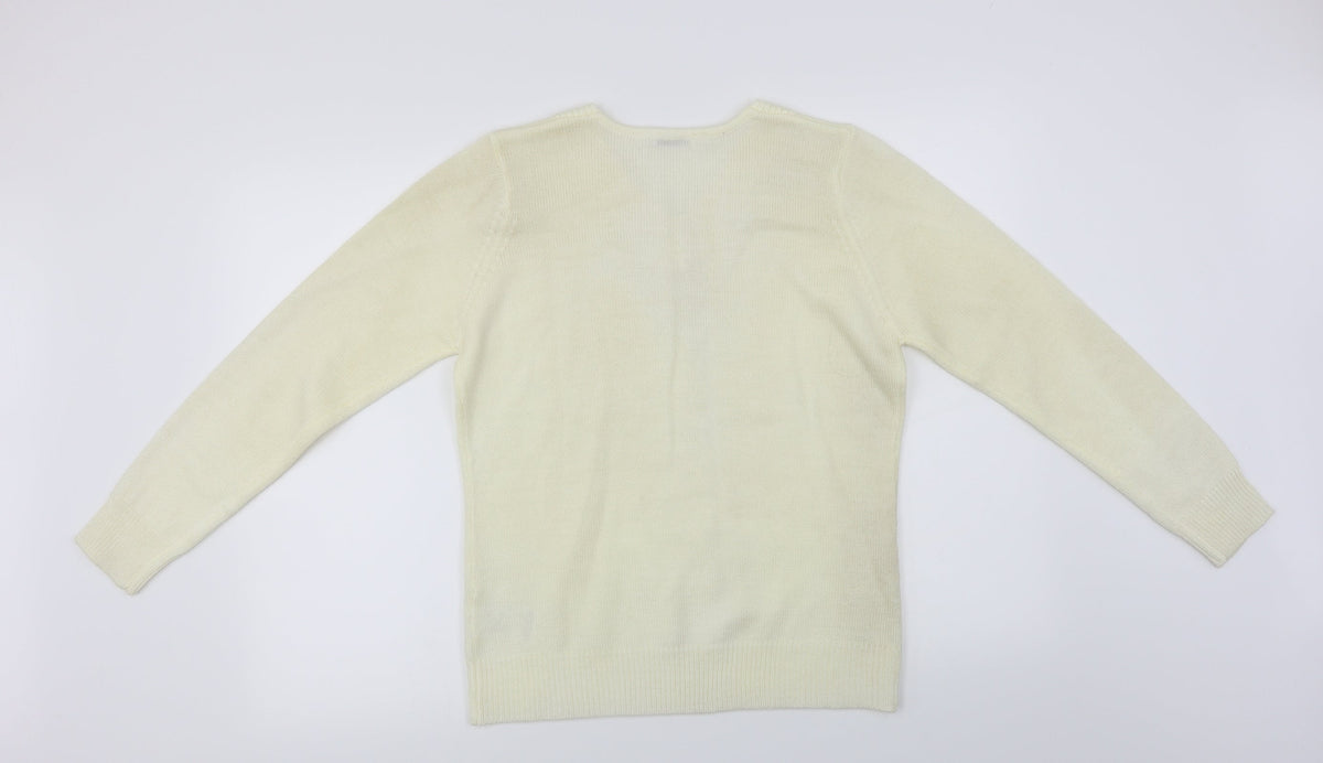 Damart  Womens Ivory   Pullover Jumper Size 8
